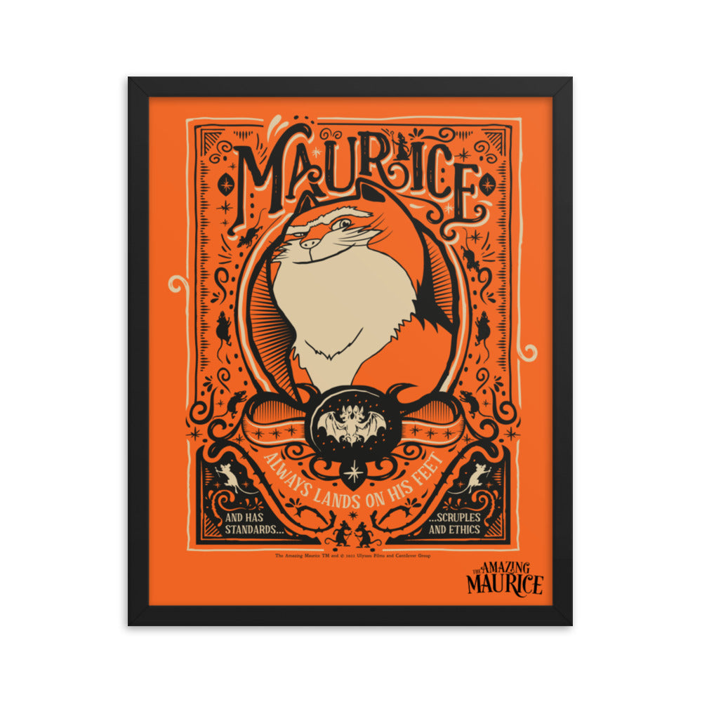 Maurice... Always lands On His Feet Framed poster